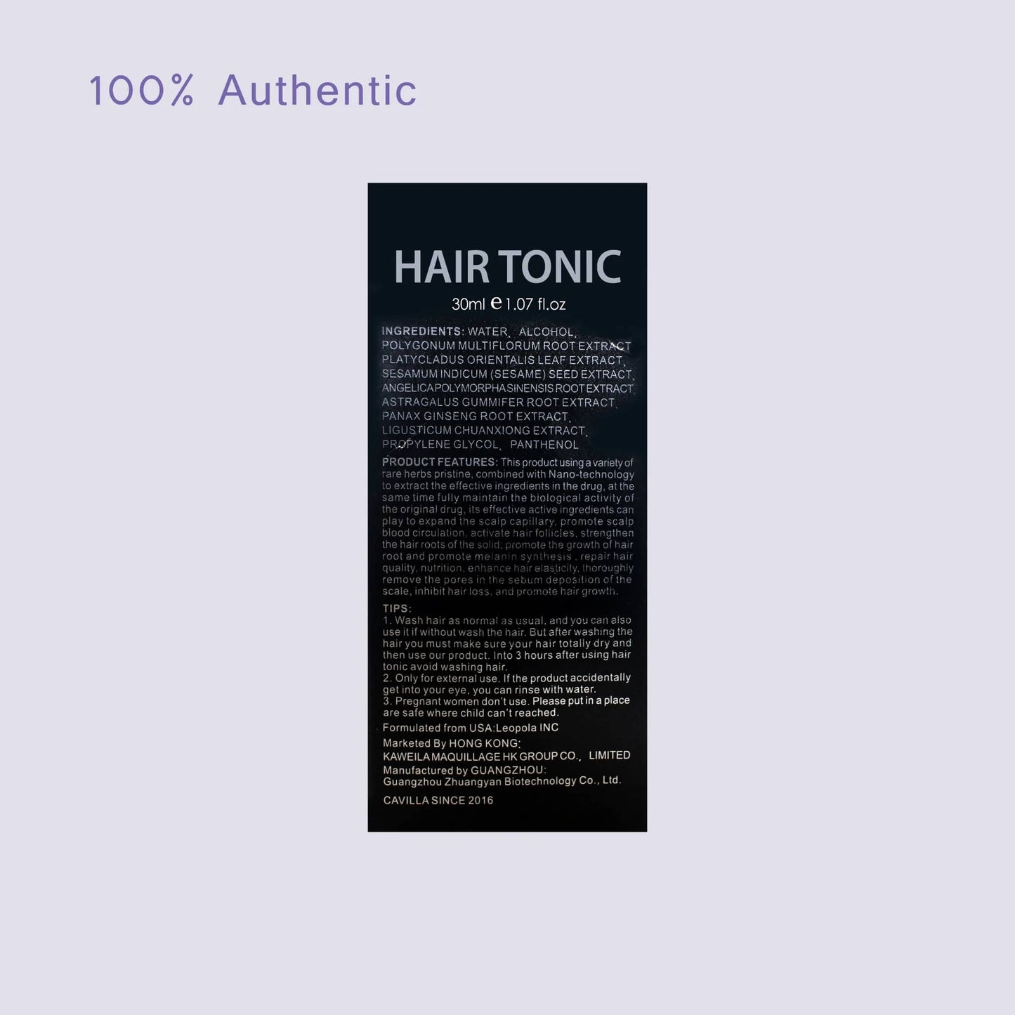 Cavilla Hair Tonic (Full Treatment)